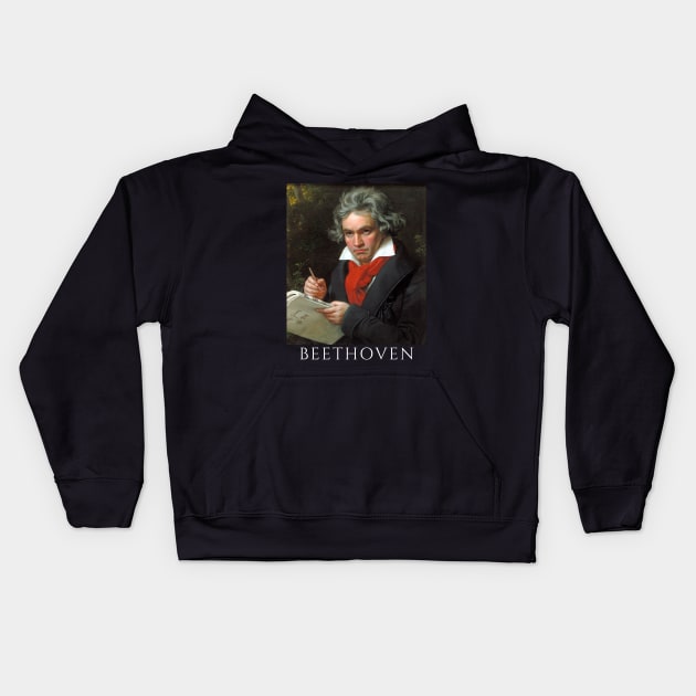 beethoven Kids Hoodie by lukelux